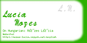 lucia mozes business card